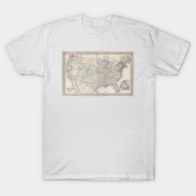 Vintage USA Map T-Shirt by crazycanonmom